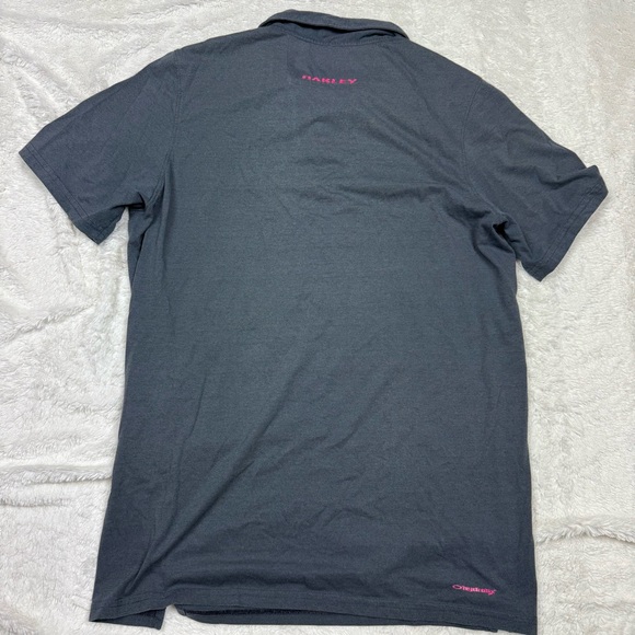 Oakley Colorblock Polo in Dark Blue, Pink, and Light Gray - Picture 5 of 5